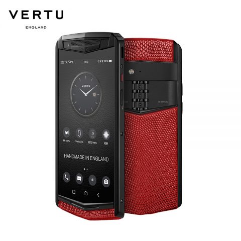 VERTU 纬图 ASTER P 哥特系列商务智能手机双卡双待 全网通4G 高定款 蜴蜥皮 石榴红