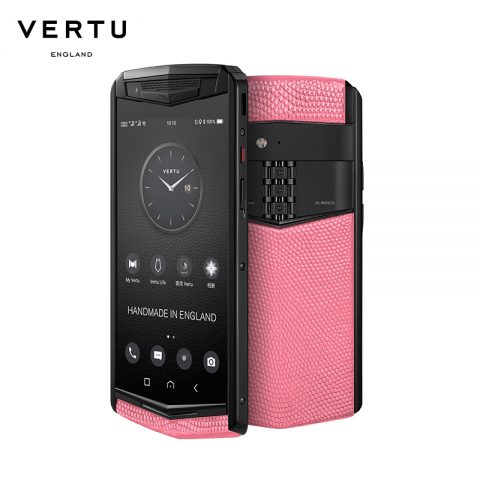 VERTU 纬图 ASTER P 哥特系列商务智能手机双卡双待 全网通4G 高定款 蜴蜥皮 桃粉
