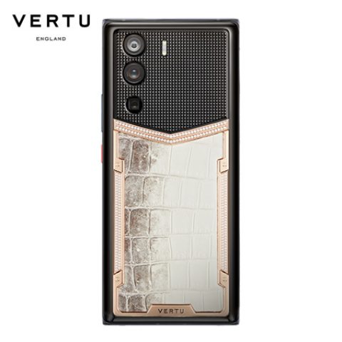 VERTU纬图WEB3.0 5G手机 喜马拉雅鳄鱼皮 黄金&钻石(黑巴黎钉陶瓷) 一机双系统 高通骁龙8 Gen1处理器
