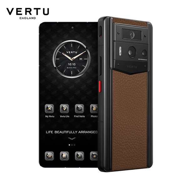 【新品】VERTU纬图 METAVERTU 2 安全隐私加密双模型AI手机 焦糖棕小牛皮 12GB+512GB