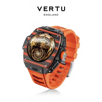 【预售中】VERTU纬图Grand Watch新款智能手表测心率血氧 黑橙碳纤维